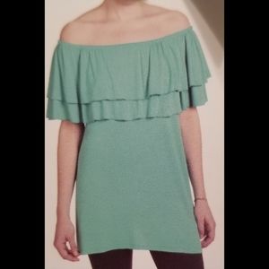 NWT Black Ruffled Top Size XL